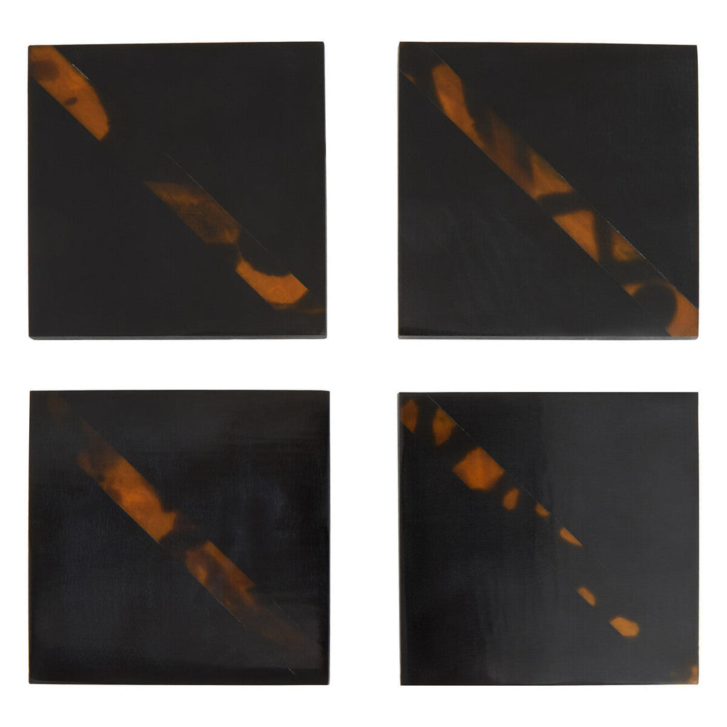Set of Four Tortoise Shell Coasters | Roma