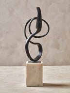 Black Finish Aluminium Knot Sculpture | Mirano
