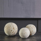 Travertine Set of 3 Deco Balls | Tibor