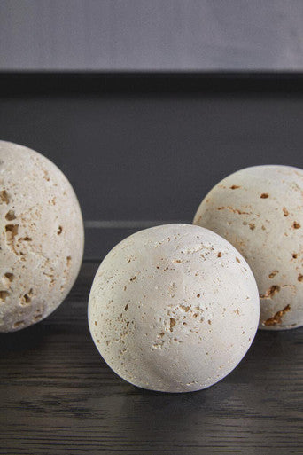 Travertine Set of 3 Deco Balls | Tibor