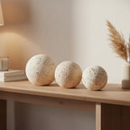 Travertine Set of 3 Deco Balls | Tibor