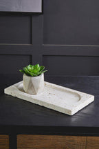 Travertine Rectangular Decorative Tray | Tibor