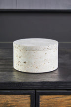 Travertine Round Trinket Box | Tibor