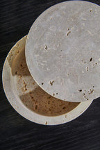Travertine Round Trinket Box | Tibor