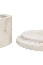 Travertine Round Trinket Box | Tibor