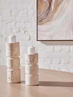 Travertine Small Candle Holder | Tibor