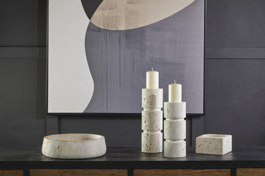 Travertine Small Candle Holder | Tibor