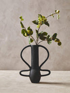 Large Textured Black Vase | Deriva