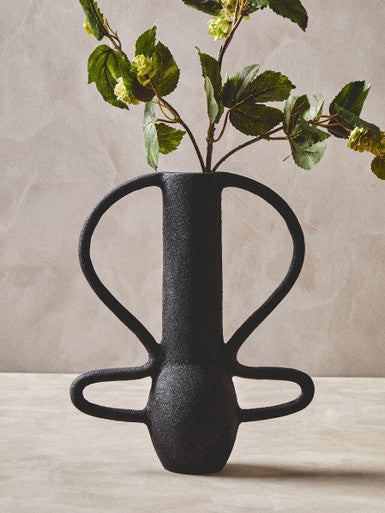 Large Textured Black Vase | Deriva