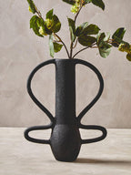 Large Textured Black Vase | Deriva