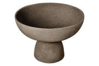 Small Textured Grey Pedestal Bowl | Deriva