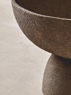 Small Textured Grey Pedestal Bowl | Deriva
