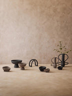 Small Textured Grey Pedestal Bowl | Deriva