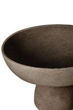 Small Textured Grey Pedestal Bowl | Deriva