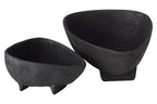 Set of Two Textured Black Bowls | Deriva