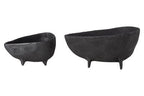 Set of Two Textured Black Bowls | Deriva