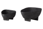 Set of Two Textured Black Bowls | Deriva
