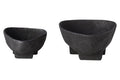 Set of Two Textured Black Bowls | Deriva