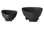 Set of Two Textured Black Bowls | Deriva
