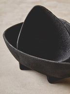 Set of Two Textured Black Bowls | Deriva