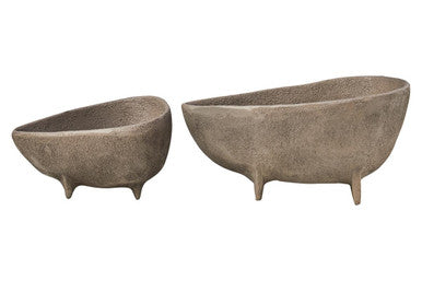Set of 2 Textured Grey Bowls | Deriva