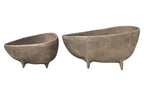 Set of 2 Textured Grey Bowls | Deriva