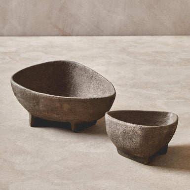 Set of 2 Textured Grey Bowls | Deriva