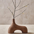 Small Textured Beige Abstract Vase | Dunas