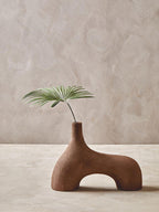 Large Textured Red Abstract Vase | Dunas