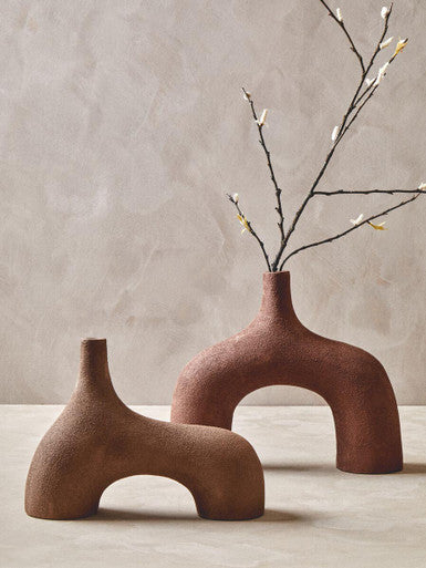 Large Textured Red Abstract Vase | Dunas