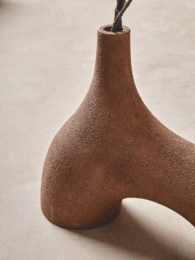 Large Textured Red Abstract Vase | Dunas