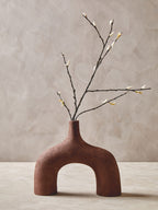 Large Textured Red Abstract Vase | Dunas