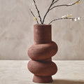 Large Textured Red Bubble Vase | Dunas