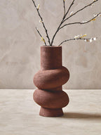 Large Textured Red Bubble Vase | Dunas