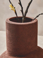 Large Textured Red Bubble Vase | Dunas