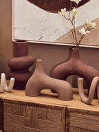 Large Textured Red Bubble Vase | Dunas