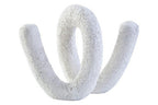 Small Textured White Loop Sculpture | Dunas