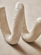 Small Textured White Loop Sculpture | Dunas