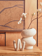 Small Textured White Loop Sculpture | Dunas