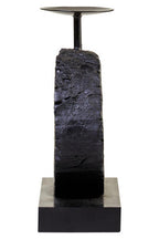 Small Charred Black Mango Wood Log Candle Holder | Fidel