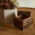 Brown and Black Finish Dice Box with Five Dice | Churchill Games
