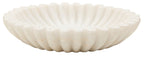 Small White Fluted Marble Bowl | Savio