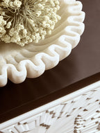 Small White Fluted Marble Bowl | Savio