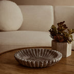 Large Grey Fluted Marble Bowl | Savio
