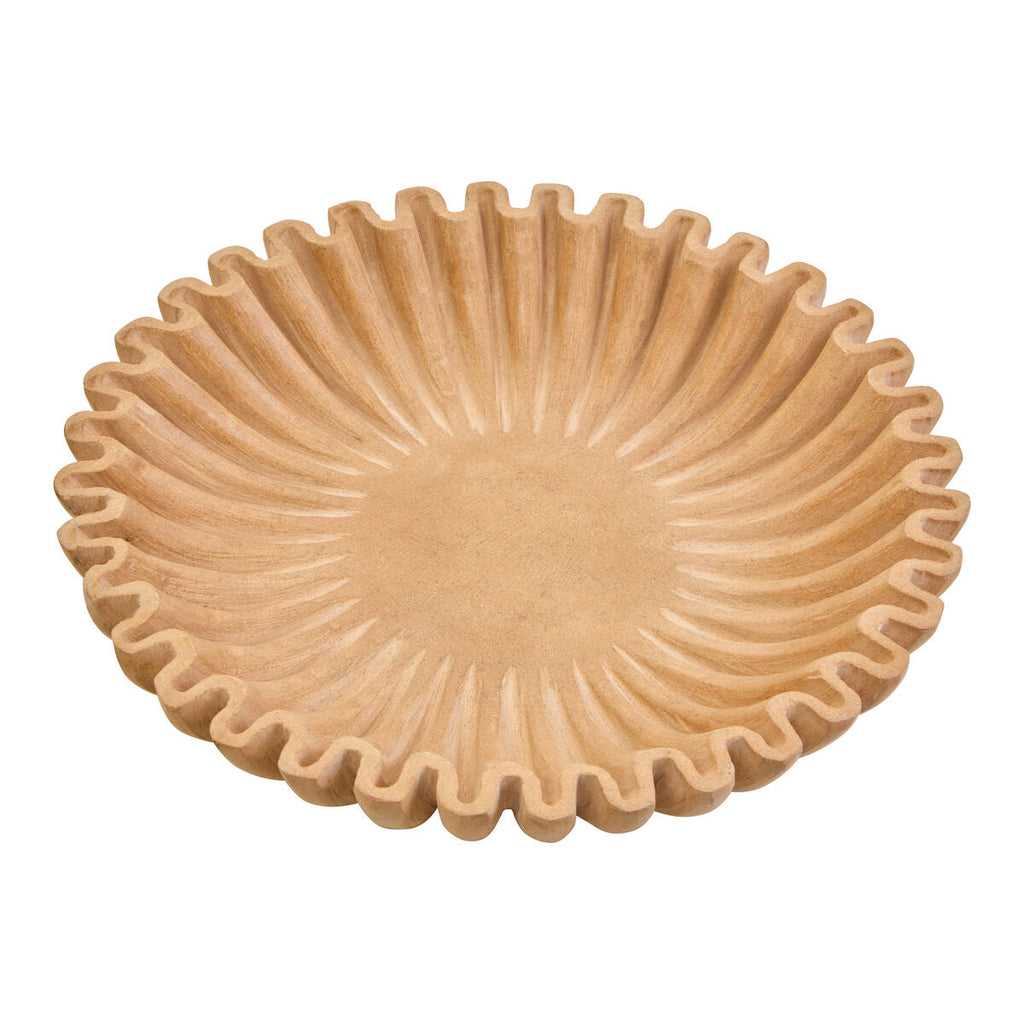 Large Ochre Fluted Marble Bowl | Savio