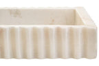 Rectangular White Fluted Marble Tray | Savio