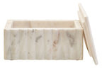 Rectangular White Fluted Marble Box | Savio