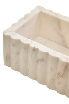 Rectangular White Fluted Marble Box | Savio