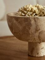 Chocolate Marble Pedestal Bowl | Santino