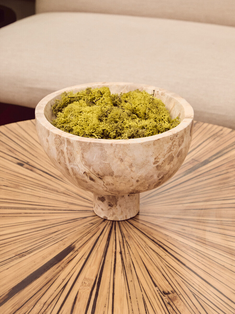 Chocolate Marble Pedestal Bowl | Santino